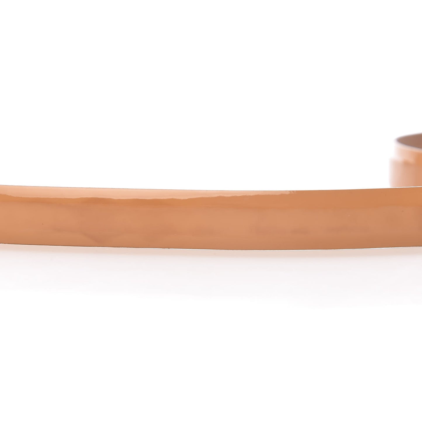 Patent CC Logo Skinny Belt 95 38 Beige