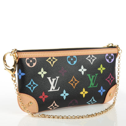 Louis Vuitton Monogram Multicolor Pochette Milla MM Black 3 of 8