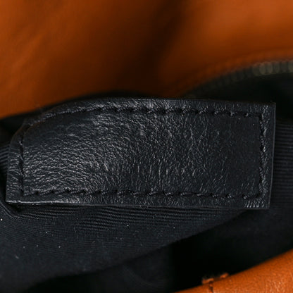 Saint Laurent Lambskin Quilted Medium Loulou Puffer Monogram Chain Satchel Miel Dark 8 of 13