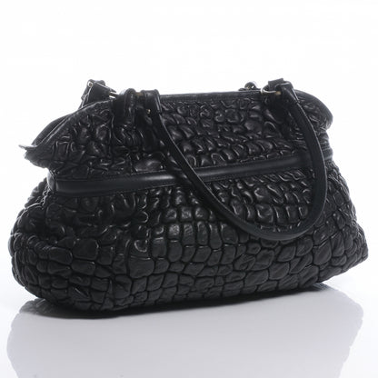 Fendi Bubble Calfskin Large Chef Shopper Tote Black 3 of 9