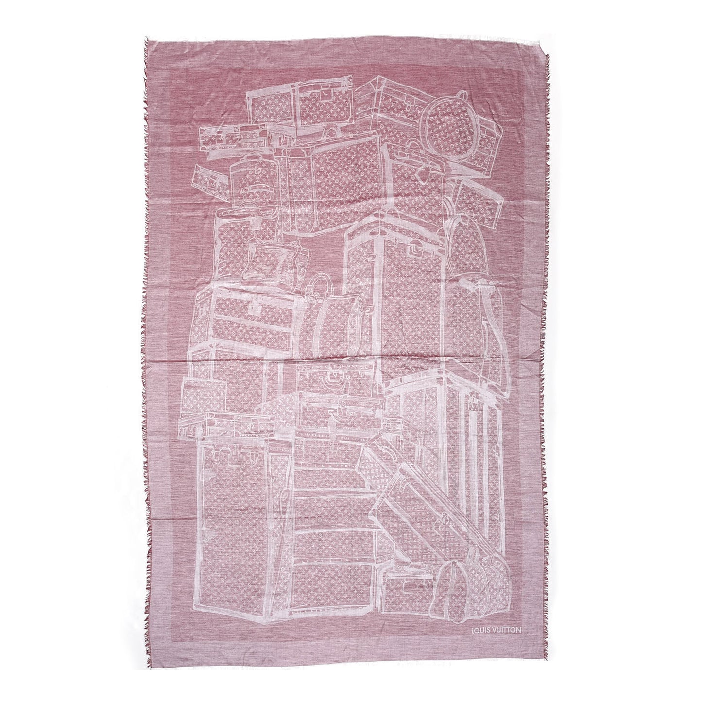 Cashmere Silk Steamer Shawl Red