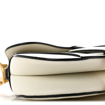 Christian Dior Grained Calfskin Mini Saddle Bag With Strap White 9 of 11