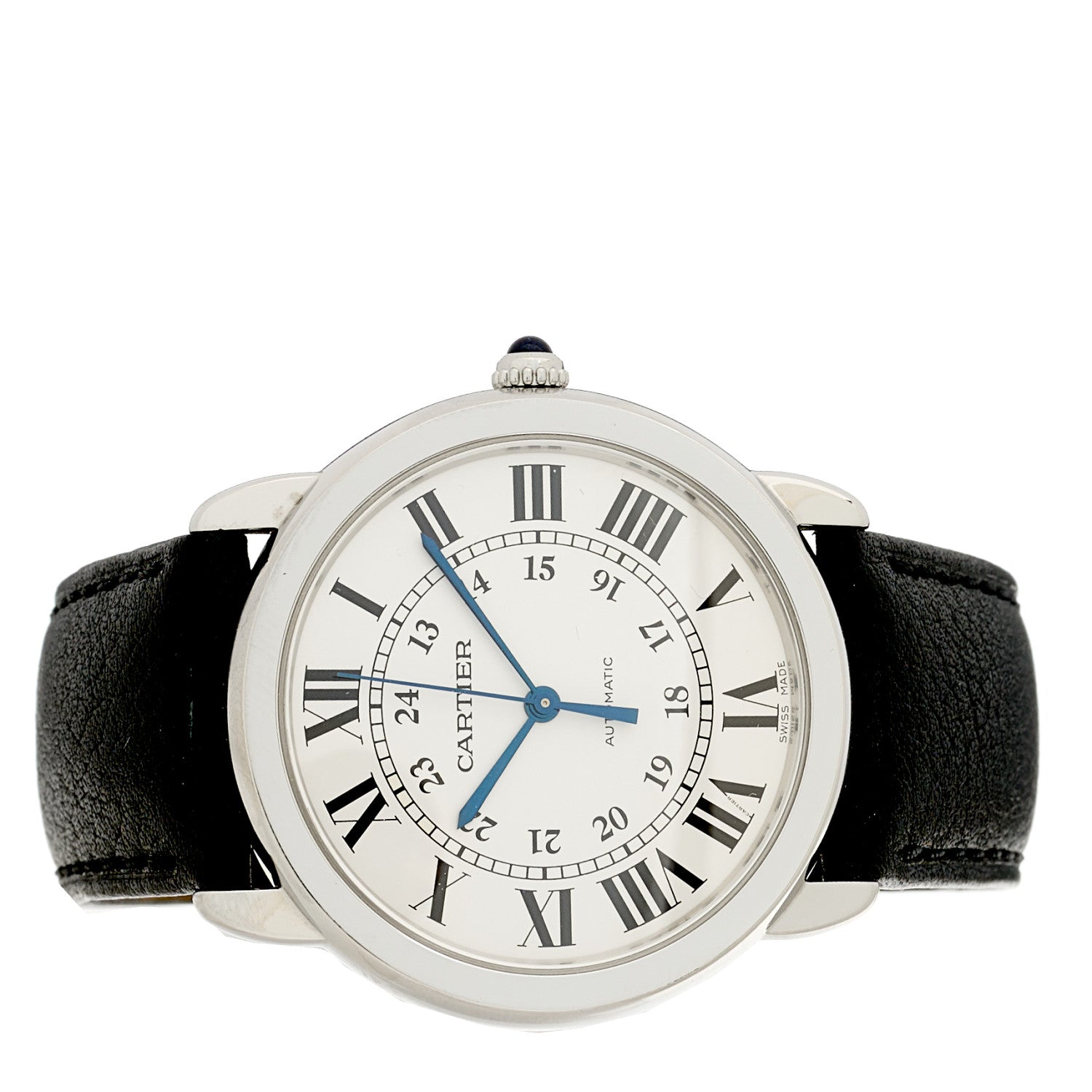 Cartier Stainless Steel Calfskin 36mm Ronde Solo Automatic Watch 2 of 4