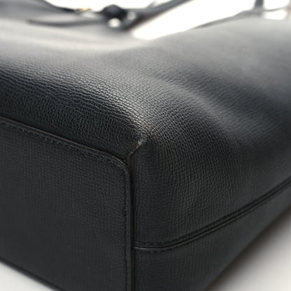 Burberry Grainy Calfskin Haymarket Check Medium Reversible Tote Black 17 of 21