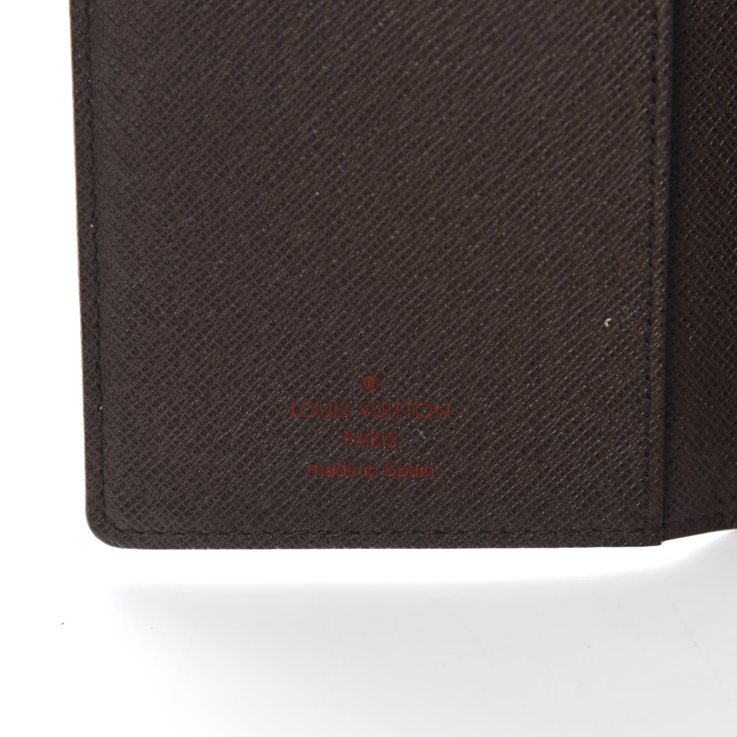 Louis Vuitton Damier Ebene Checkbook Cover Wallet 6 of 7