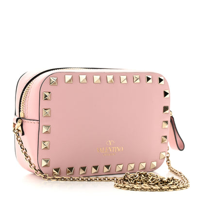 Valentino Garavani Calfskin Small Rockstud Chain Camera Crossbody Bag Loto 3 of 10