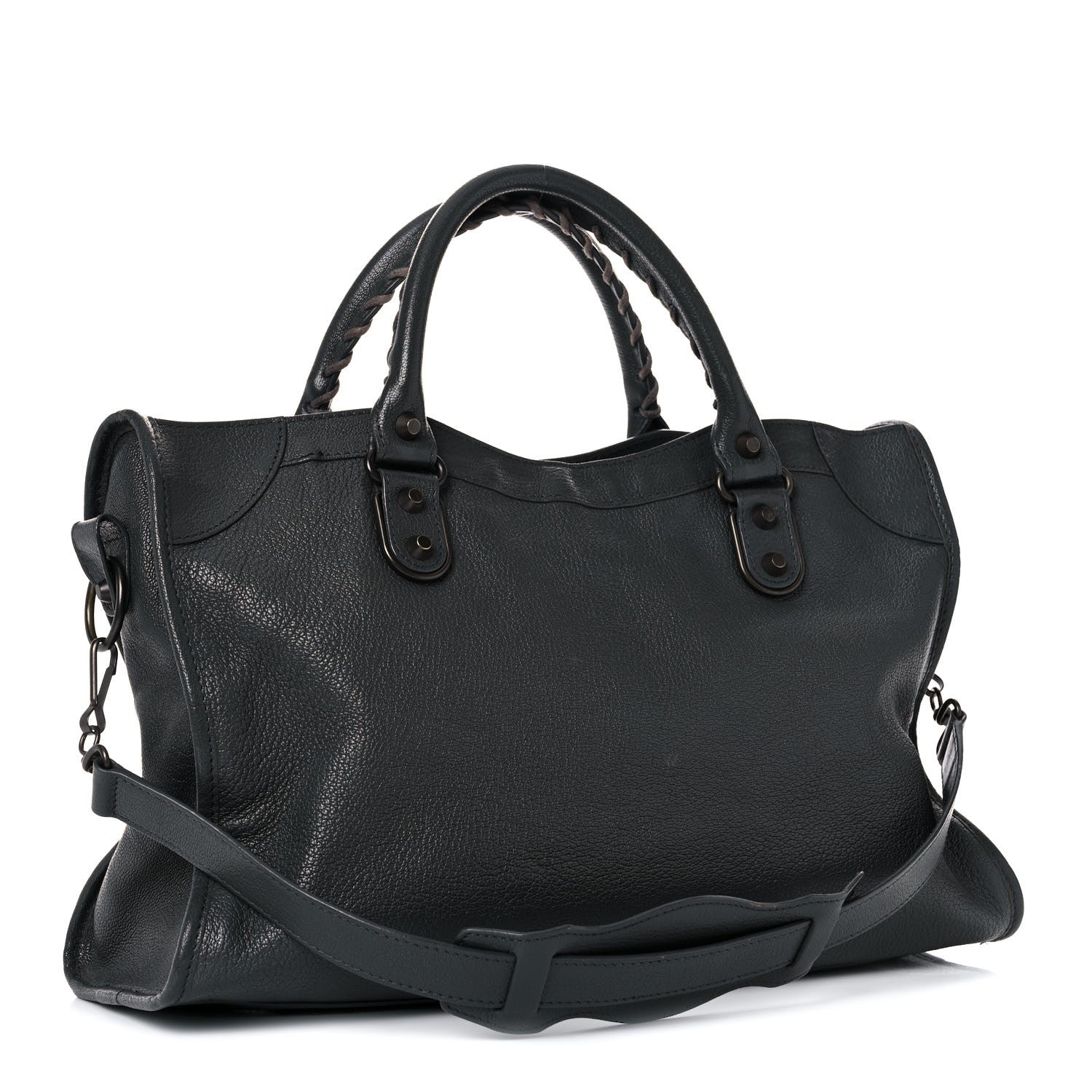 Balenciaga Chevre Classic Hardware Metallic Edge City Gris Fossile 2 of 15