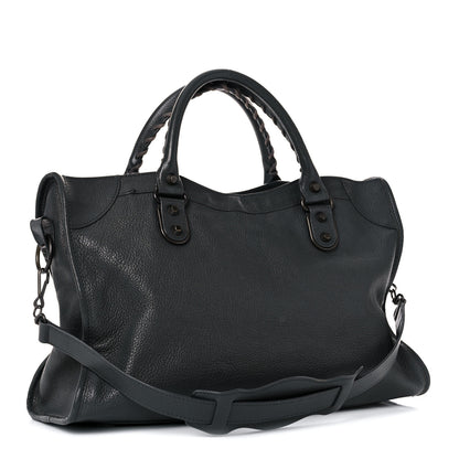 Balenciaga Chevre Classic Hardware Metallic Edge City Gris Fossile 2 of 15