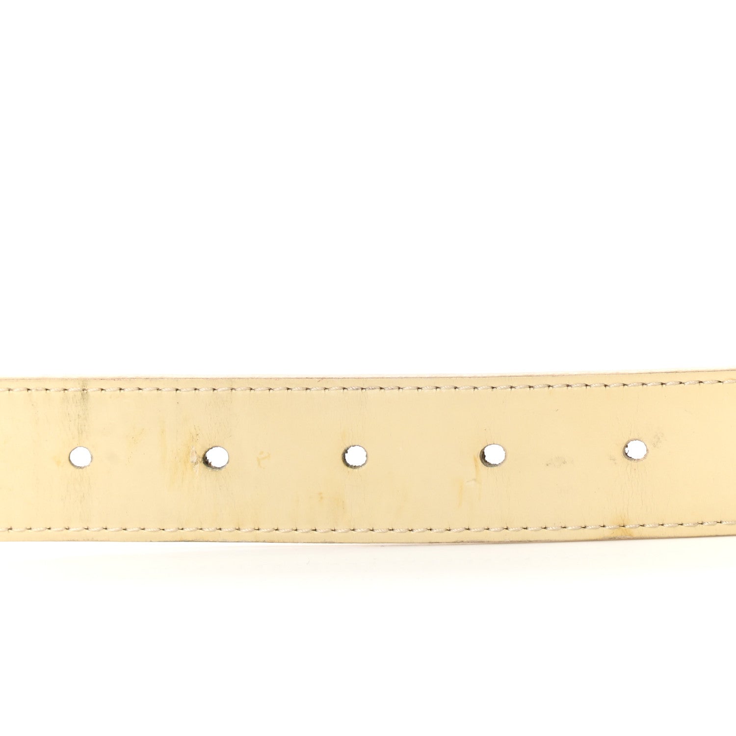 Louis Vuitton Damier Azur LV Paris Buckle Belt 80 32 Gold 5 of 7