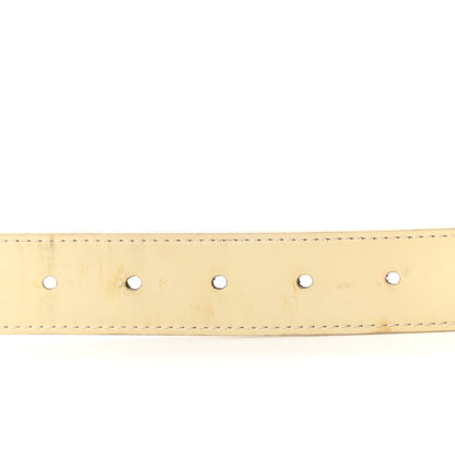 Louis Vuitton Damier Azur LV Paris Buckle Belt 80 32 Gold 5 of 7