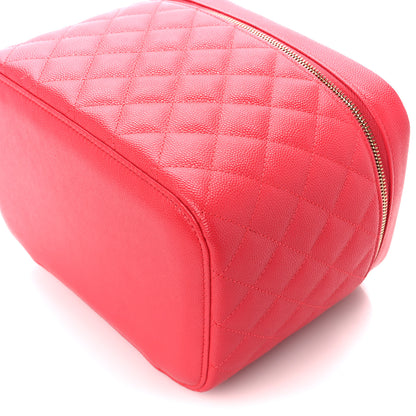Chanel Caviar Quilted Large Vanity Pouch Red 10 of 11