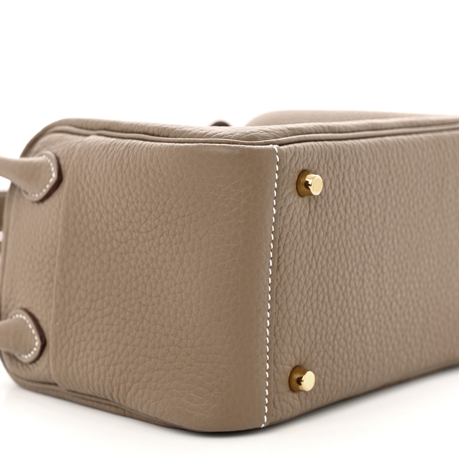 Hermes Taurillon Clemence Mini Lindy 20 Etoupe 9 of 12