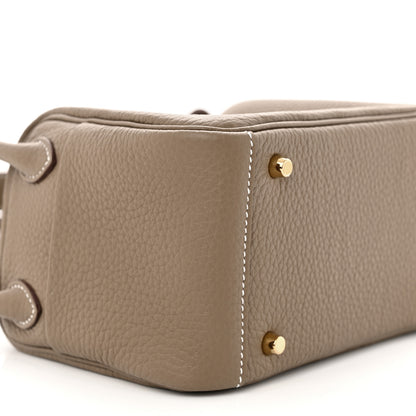 Hermes Taurillon Clemence Mini Lindy 20 Etoupe 9 of 12