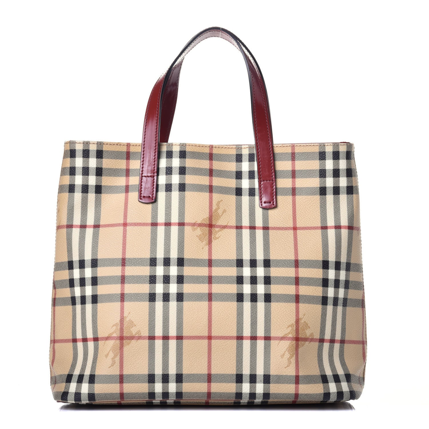 Burberry Haymarket Check Medium Tote Red 1 of 9