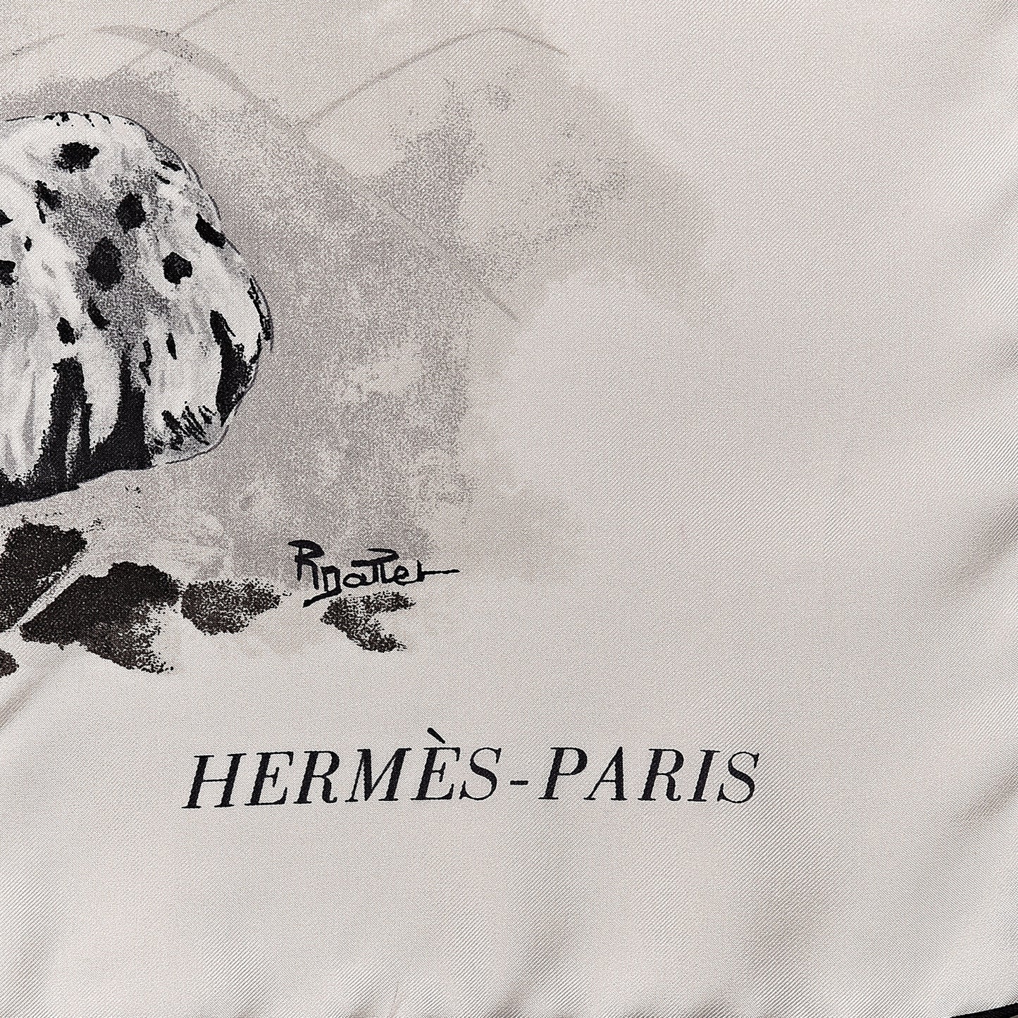 Silk Panthera Pardus Scarf 140 Black White Anthracite