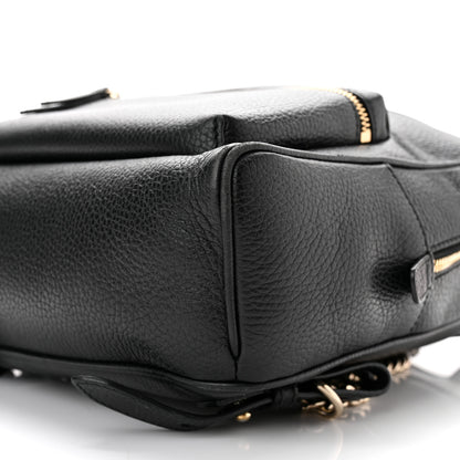 Gucci Pebbled Calfskin Soho Chain Backpack Black 10 of 10