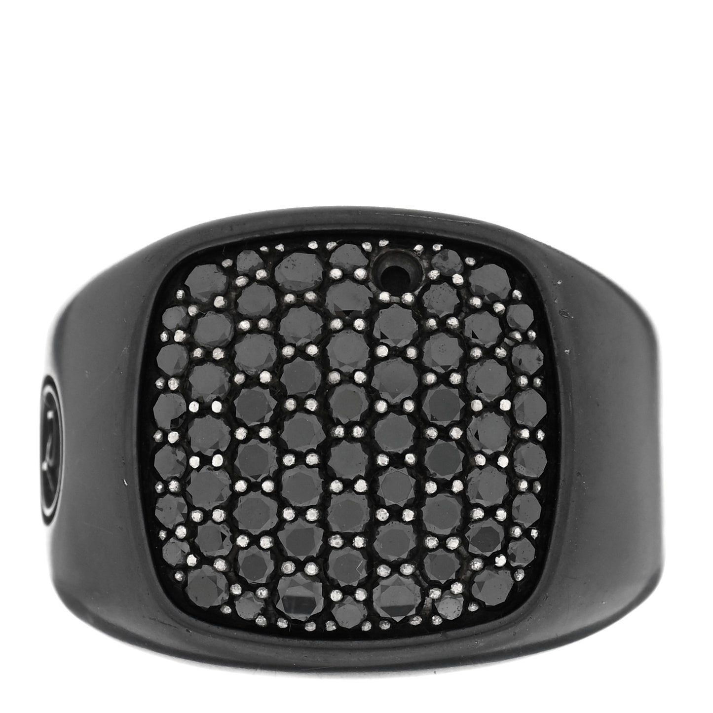 Black Titanium Black Diamond Streamline Signet Ring 62 10