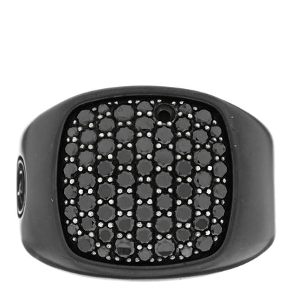 David Yurman Black Titanium Black Diamond Streamline Signet Ring 62 10 1 of 5