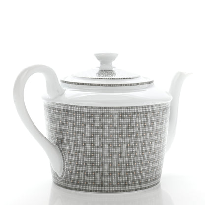 Hermes Porcelain Mosaique Au 24 Platine Coffee/Tea Pot 5 of 9