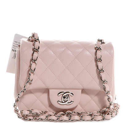 Chanel Caviar Quilted Mini Square Flap Pink 1 of 9