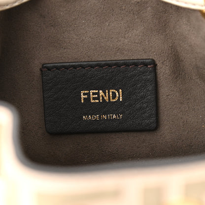 Fendi Vitello Liberty F is Fendi Bi-Color FF 1974 Embossed Mini Mon Tresor Bucket Bag Camelia Mandorlo 6 of 10