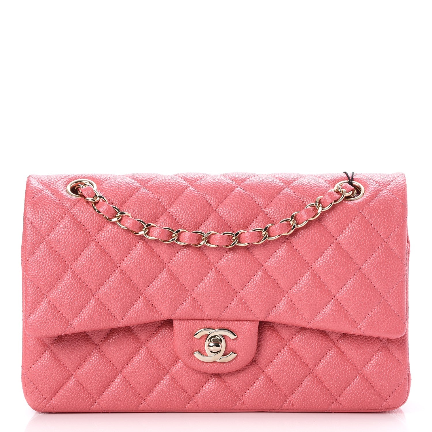Chanel Caviar Quilted Medium Double Flap Pink 1 of 8