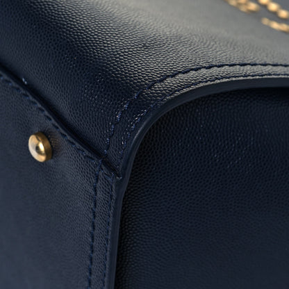 Chanel Caviar Small Studded Deauville Tote Blue 10 of 15