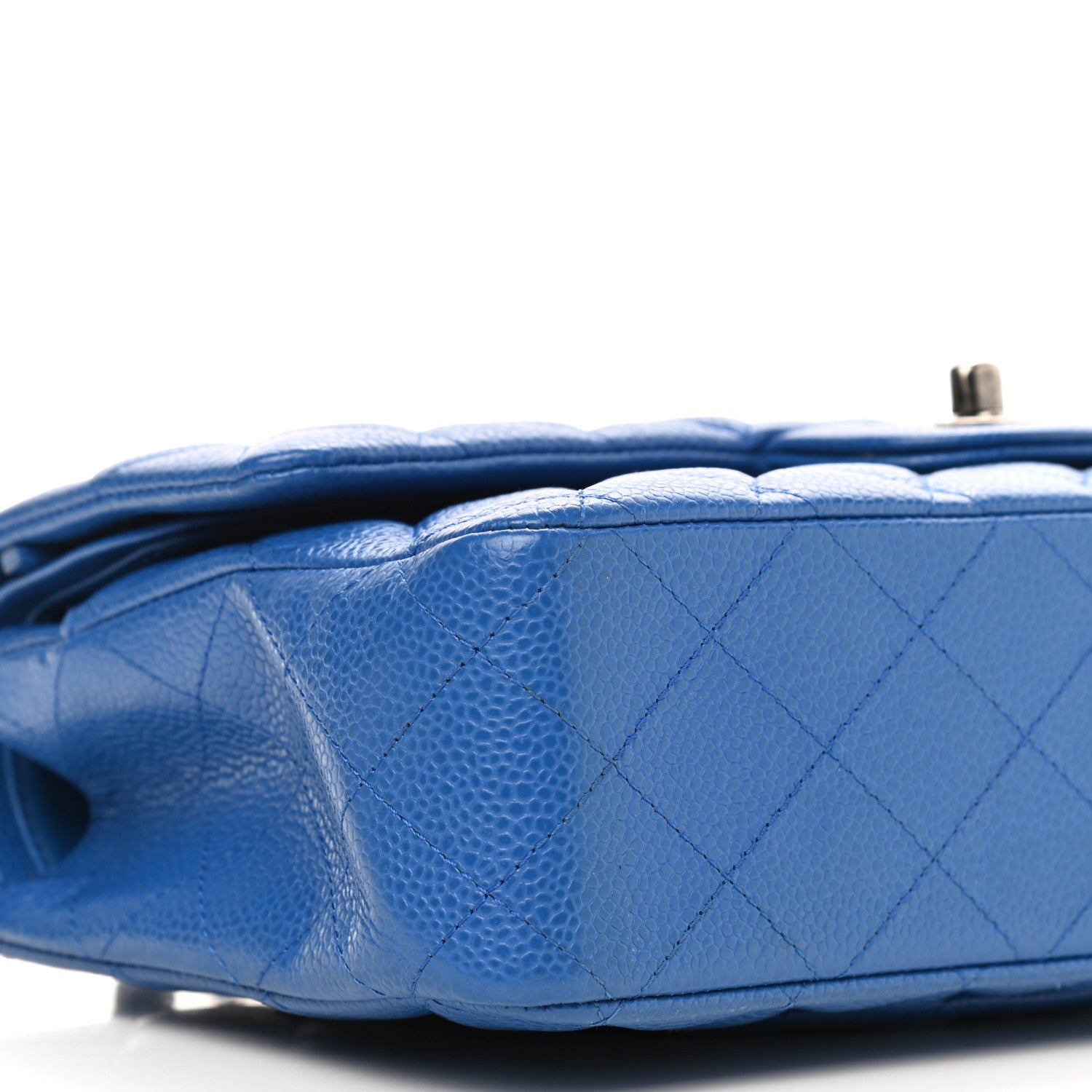 Chanel Caviar Quilted Medium Double Flap Blue 7 of 9
