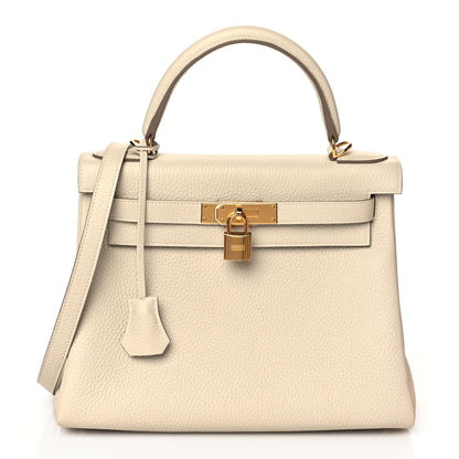 Hermes Taurillon Clemence Kelly Retourne 28 Craie 1 of 11