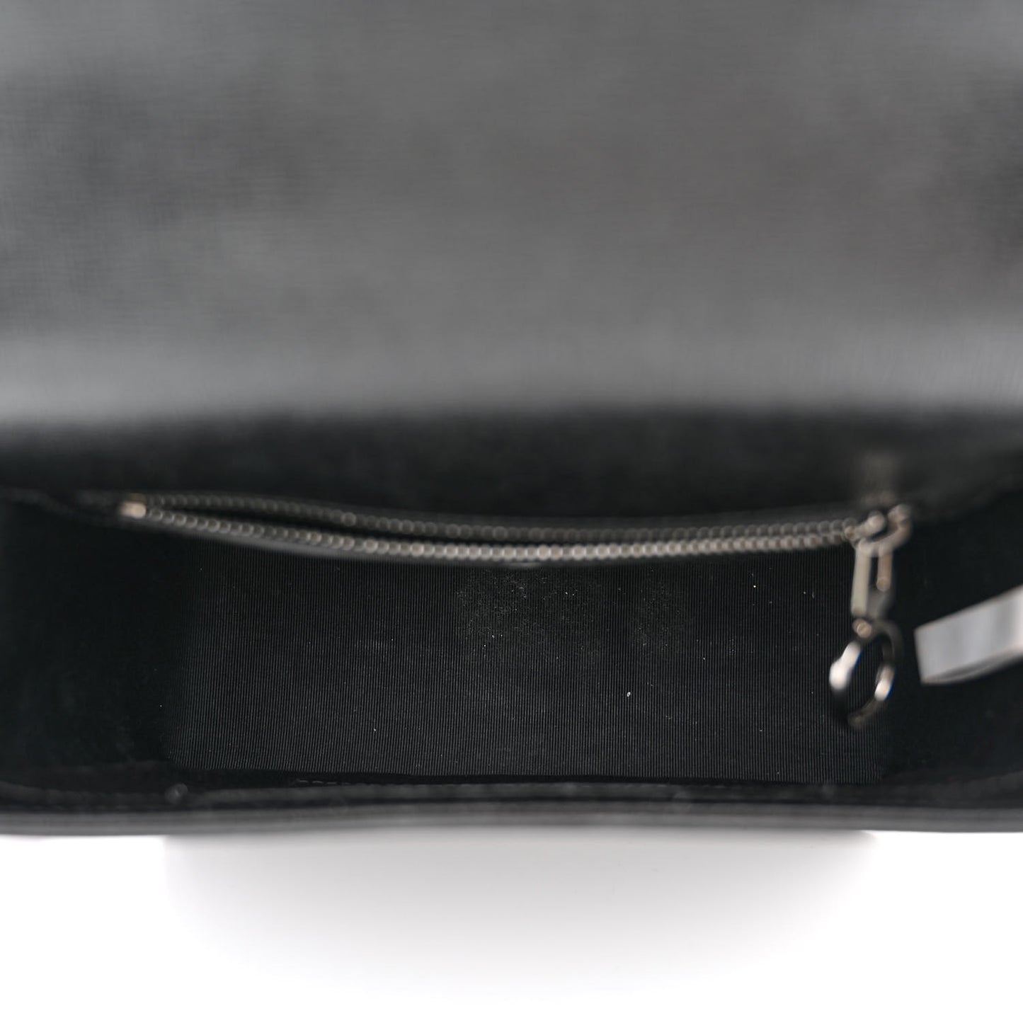 Saffiano Striped Mini Diag Binder Clip Bag Black White Indus