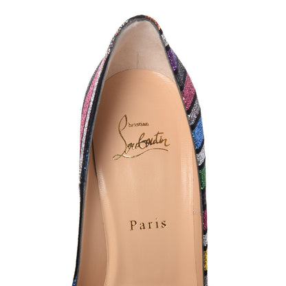 Christian Louboutin Suede Stripyglitter So Kate 120 Pumps 38 Multi 7 of 10