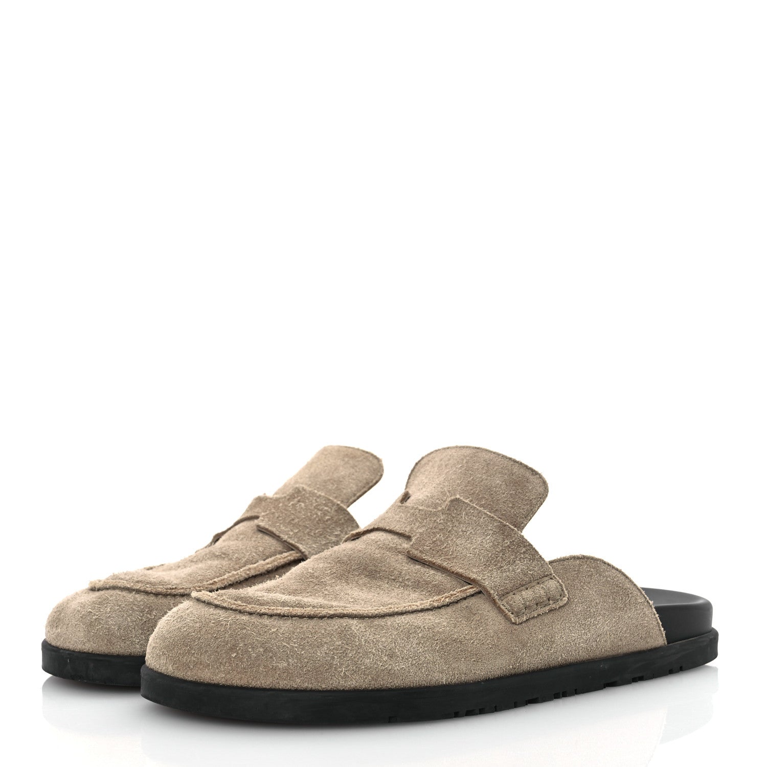 Hermes Suede Calfskin Womens Go Mules 41 Beige Sable 4 of 13