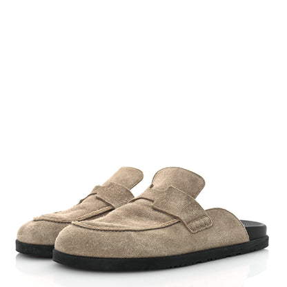 Hermes Suede Calfskin Womens Go Mules 41 Beige Sable 4 of 13