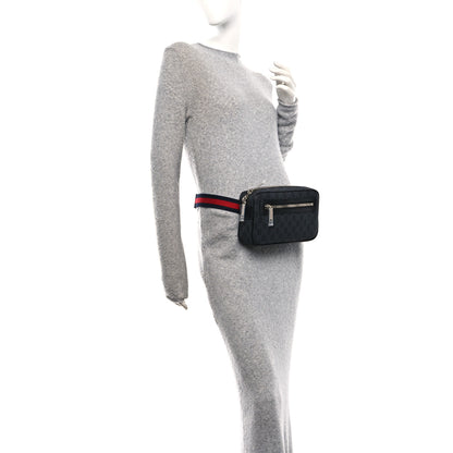 Gucci Soft GG Supreme Monogram Web Belt Bag Black Grey 2 of 10