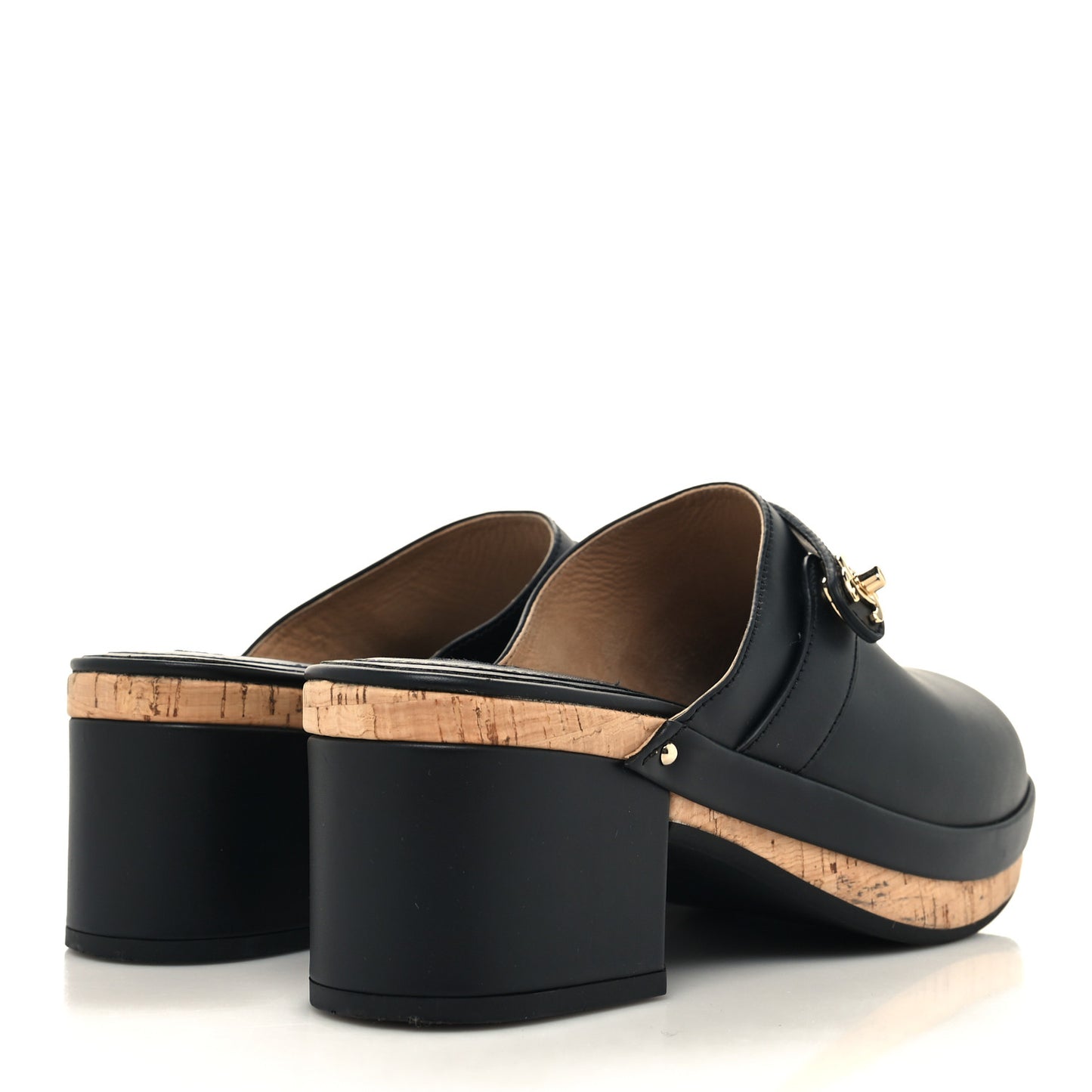 Calfskin CC Turn Lock Clogs 40 Black