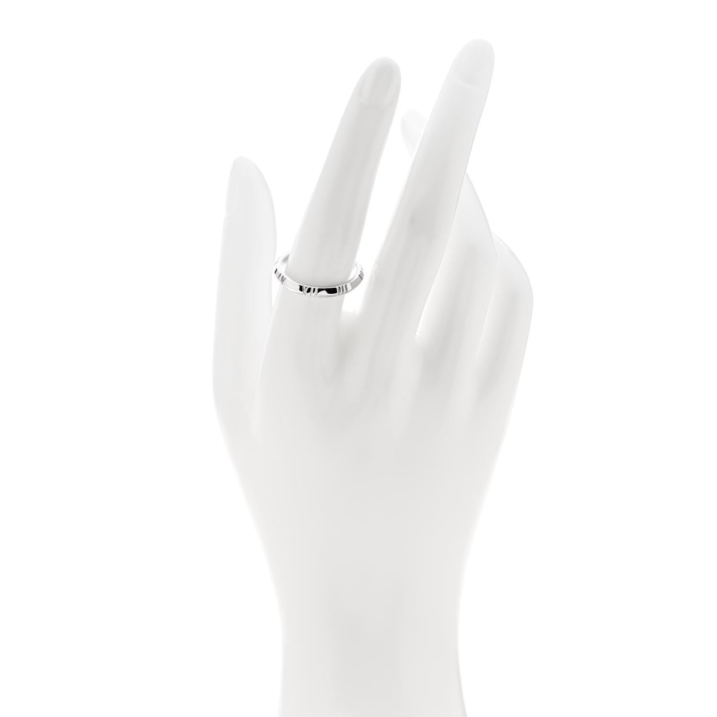 18K White Gold Atlas X Closed Narrow Ring 57 8