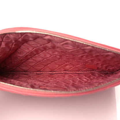 Chanel Lambskin Quilted Medium Cosmetic Case Pink 5 of 10