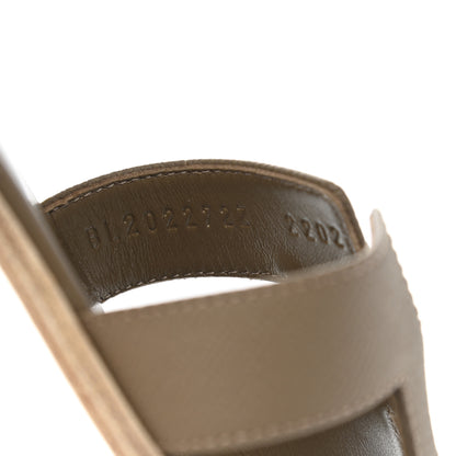 Hermes Epsom Oran Sandals 38 Etoupe 8 of 9