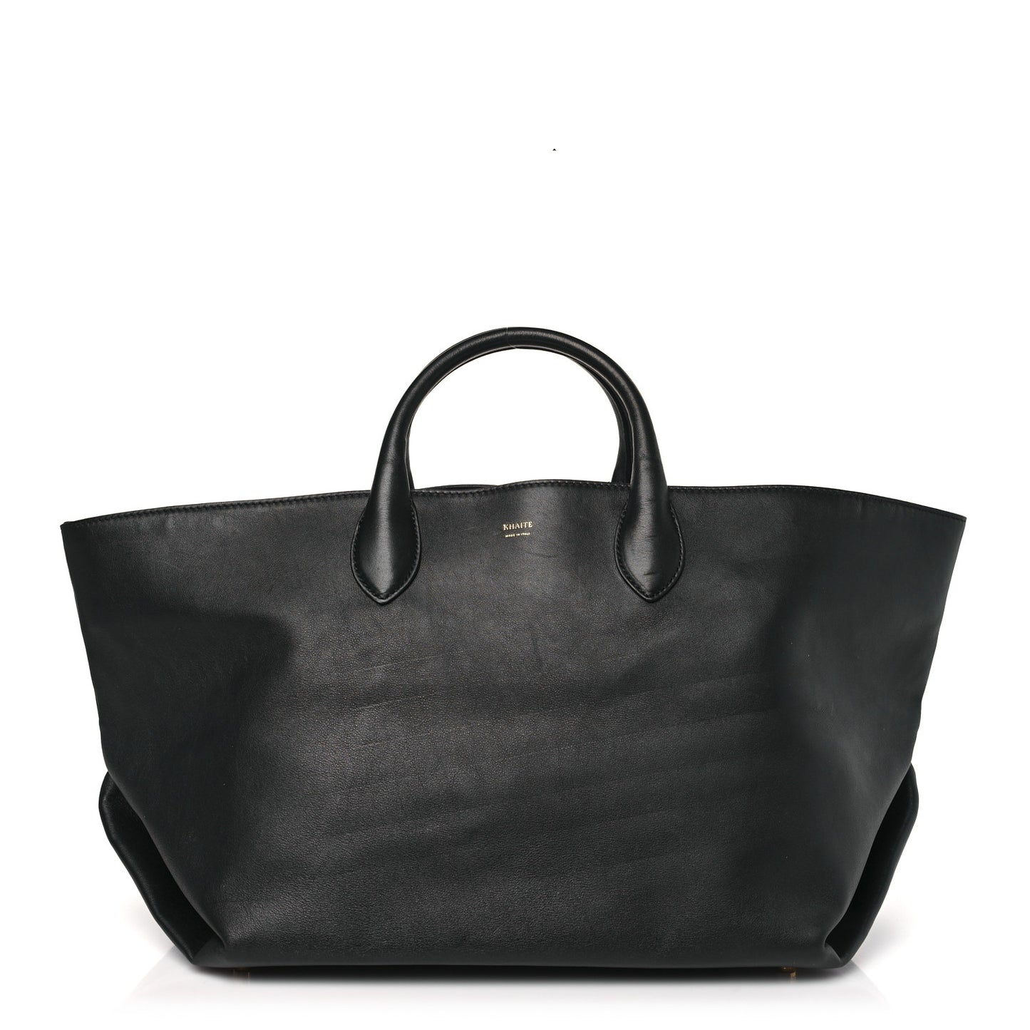 Smooth Calfskin Medium Amelia East West Tote Black