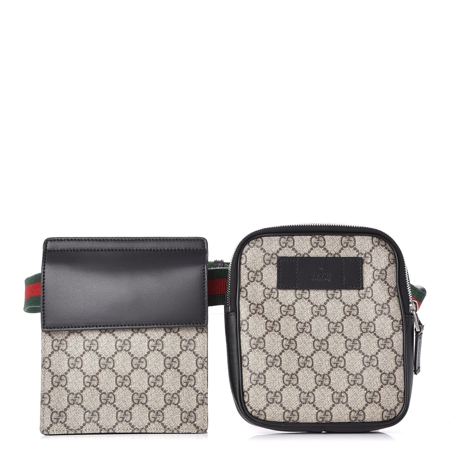 Gucci GG Supreme Monogram Web Belt Bag Black 1 of 8