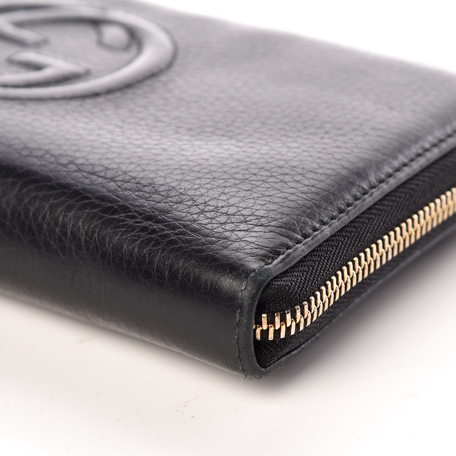 Gucci Calfskin Soho Zip Around Wallet Black 6 of 13