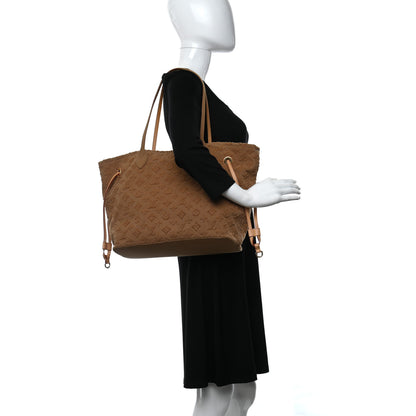 Louis Vuitton Monogram Denim Neverfull MM Beige 2 of 9