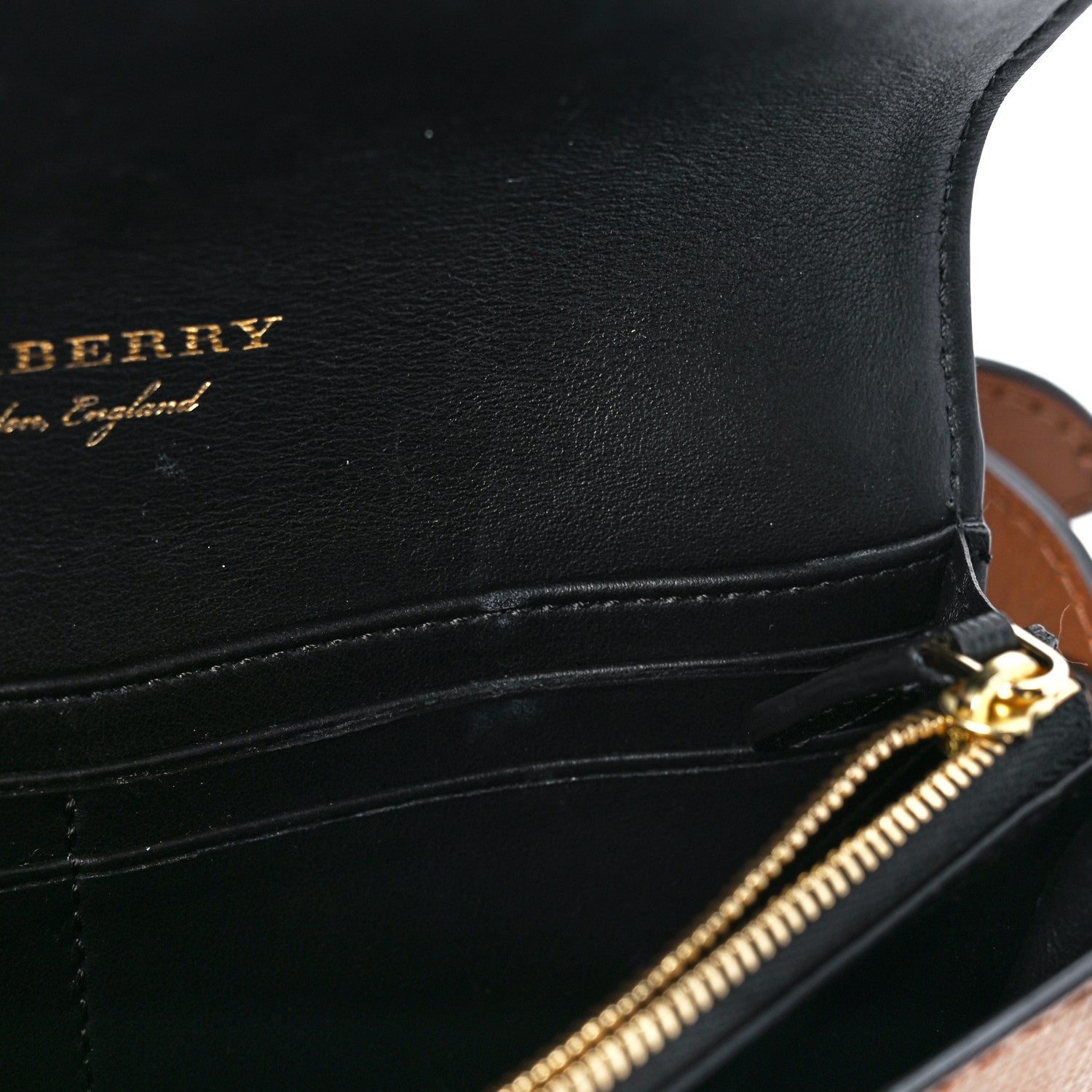 Burberry House Check Bridle Calfskin Small Madison Buckle Bag Tan 11 of 11
