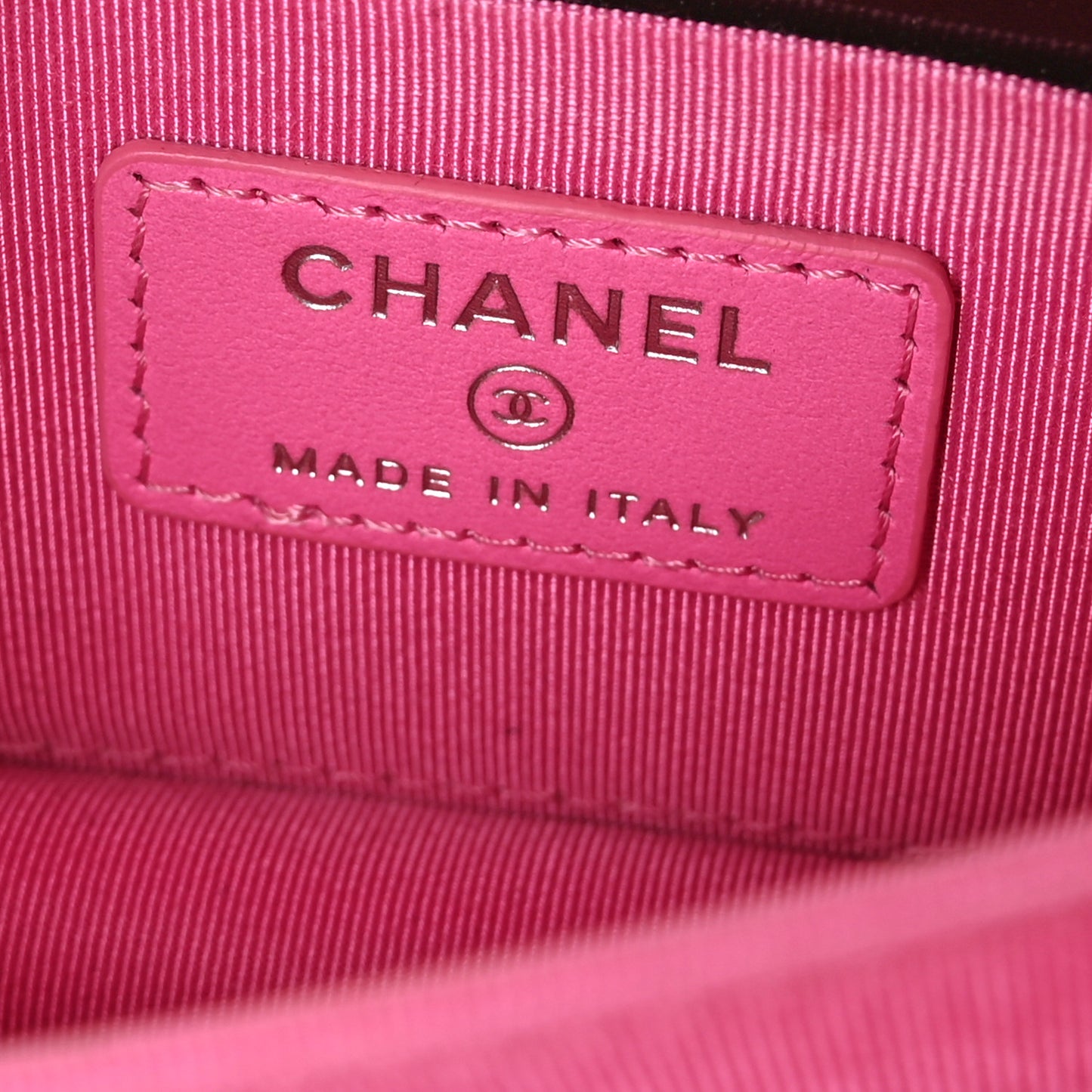 Lambskin Quilted Mini Wallet On Chain WOC Pink