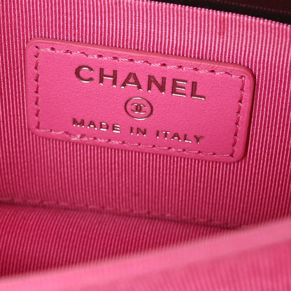 Chanel Lambskin Quilted Mini Wallet On Chain WOC Pink 7 of 11