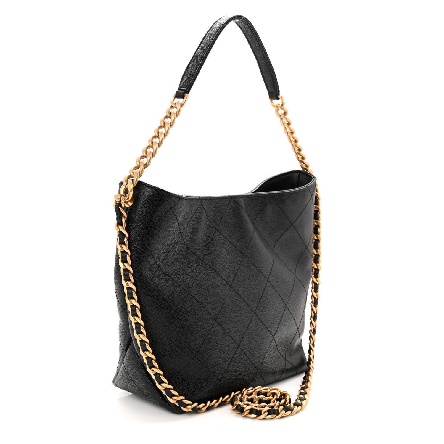 Chanel Caviar Quilted Hobo Black 3 of 10