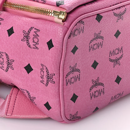 MCM Visetos Studded Small Dual Stark Backpack Pink 9 of 14