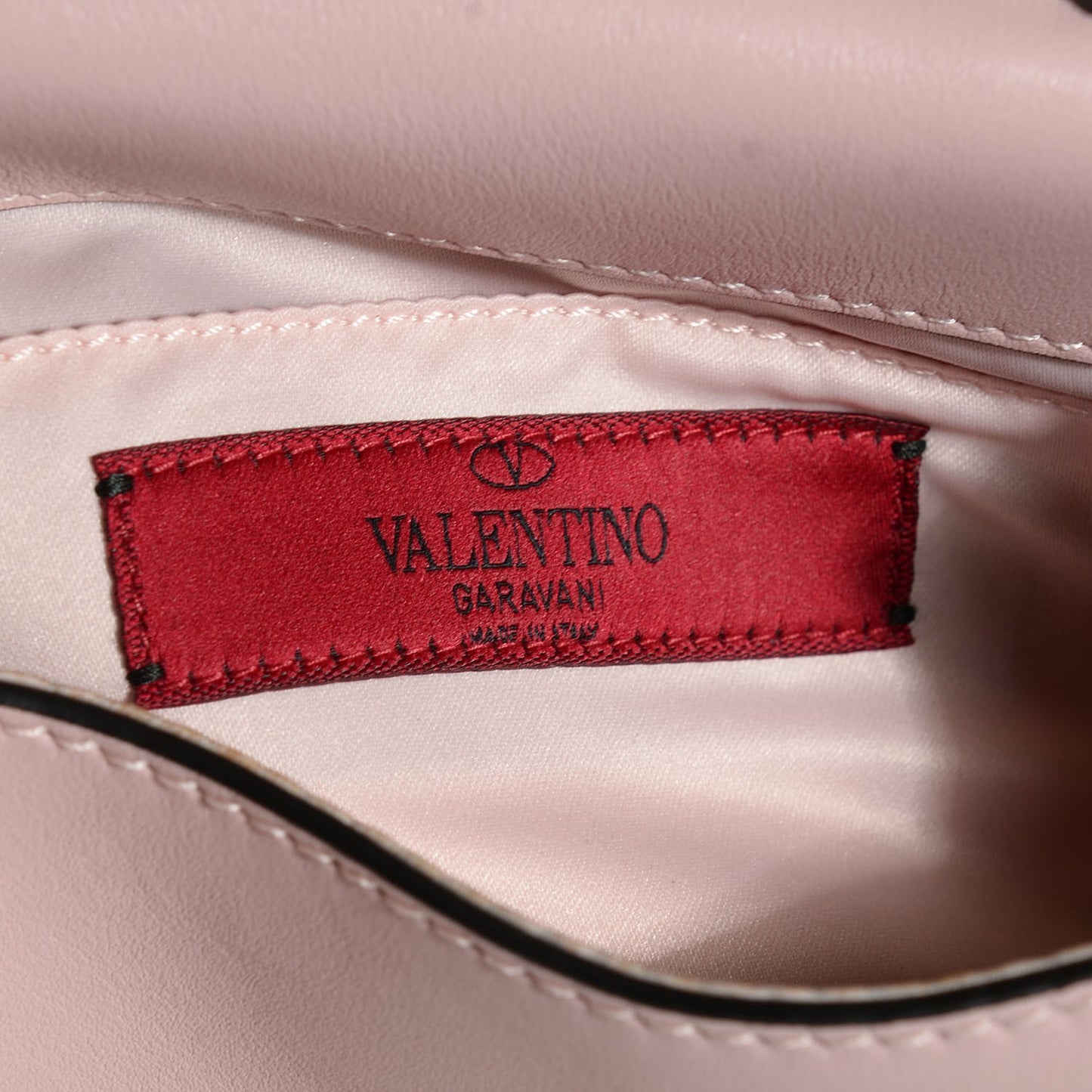 Calfskin Rockstud Crossbody Saddle Bag Water Rose