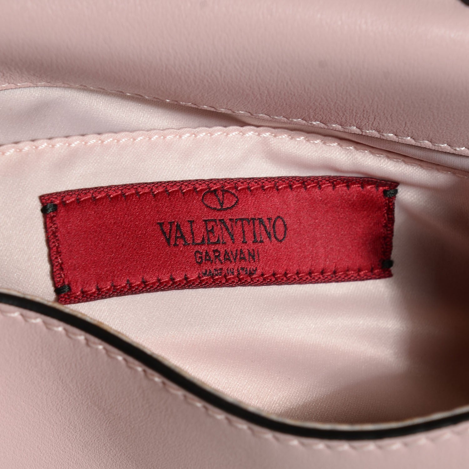 Valentino Garavani Calfskin Rockstud Crossbody Saddle Bag Water Rose 7 of 8
