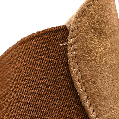 Chanel Suede Lambskin Cap Toe Ankle Boots 37.5 Light Brown 9 of 12